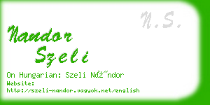 nandor szeli business card